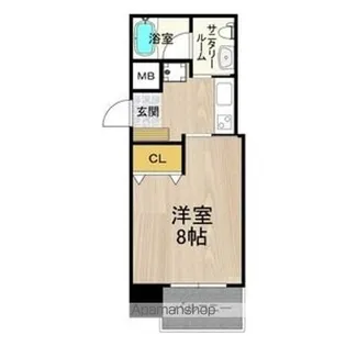 ディオレクレスト東心斎橋【10階】の間取り