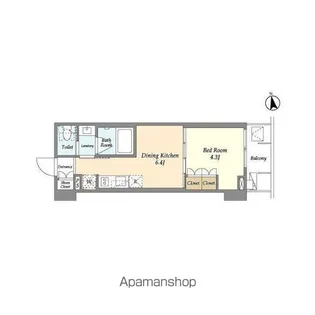ジオエント浅草雷門【4階】の間取り