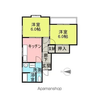 プラザパティオ【102号室】の間取り
