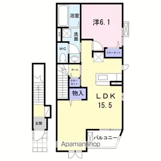 ヴィラ 本牧【2階】の間取り