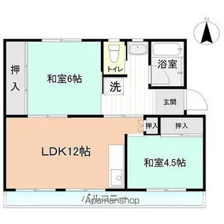 富岡ハイツⅡ【208号室】の間取り