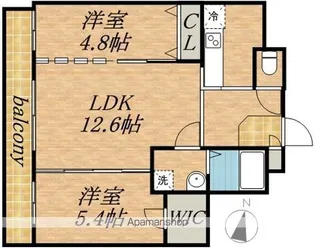 札幌中央レジデンス【6階】の間取り