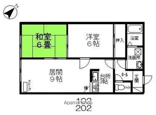 パレスエリーゼセブン【202号室】の間取り