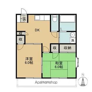 メゾンプラネット【1階】の間取り
