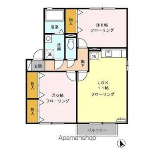 ユーエス広見【2階】の間取り
