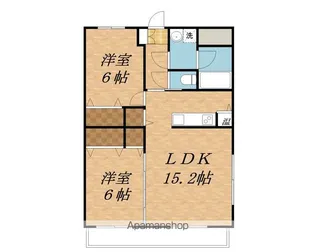 合歓の小庭【103号室】の間取り