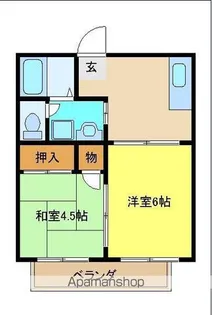 フローラル木花台【1-201号室】の間取り