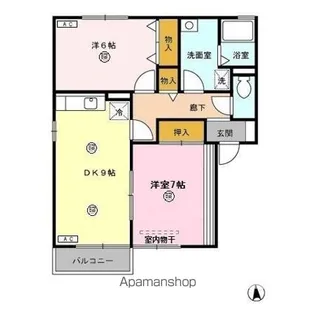 ロイヤルガーデン B【1階】の間取り