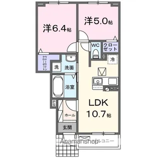 メゾンプレステージGTO玉名Ⅲ【1階】の間取り