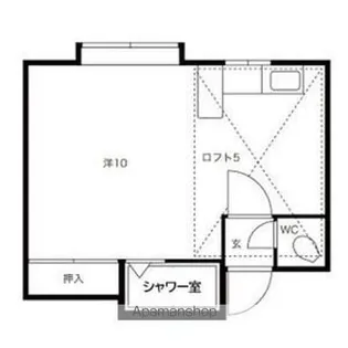 シティーシャトー【103号室】の間取り