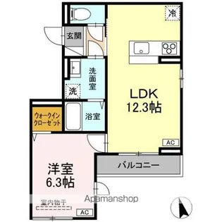 DーROOM八軒小路【2階】の間取り