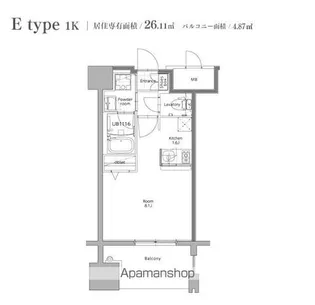 エンクレスト博多STYLE【7階】の間取り
