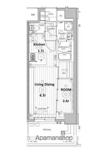 メイクスアート浄心【401号室号室】の間取り