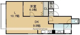 E−CUBE【101号室】の間取り