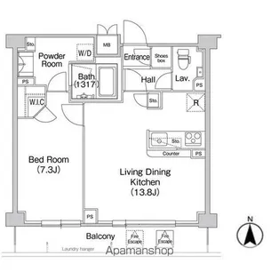 コンフォリア駒場【5階】の間取り