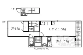 アルドーレ ブラン【2階】の間取り