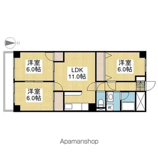 シャルマンコーポ土居【8階】の間取り