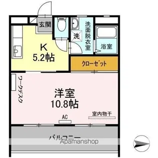 ラベンダー日向【1階】の間取り