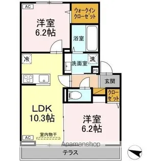 ブランシェ・ネスト (BLANCHE NEST)【2階】の間取り