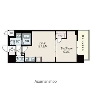 S-RESIDENCE日本橋Qualier【13階】の間取り