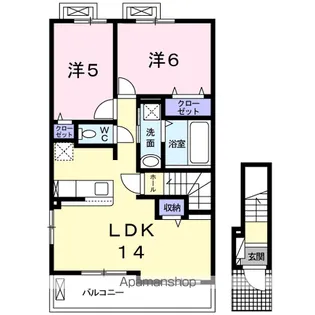 グランターブル B【2階】の間取り