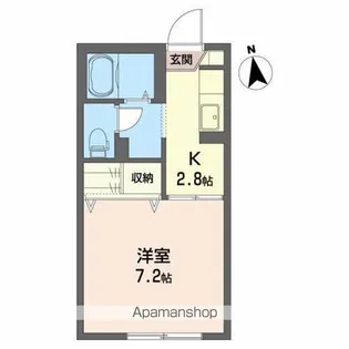 メルベーユB【1階】の間取り