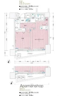 メインステージ東日本橋Ⅱ【602号室号室】の間取り