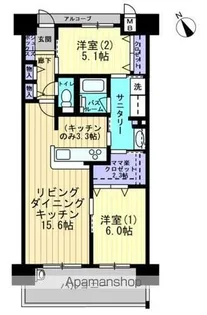 アルファパーク高松【204号室】の間取り