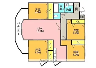 ハイフォルム寺塚Ⅱ【1階】の間取り