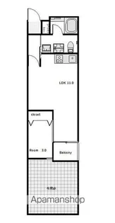 APARTMENT結【1階】の間取り