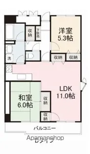 2LDKの間取り画像