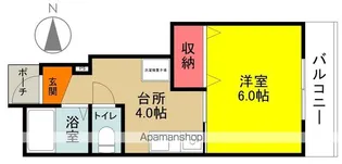 ブルースカイハイツ鎌田【103号室】の間取り