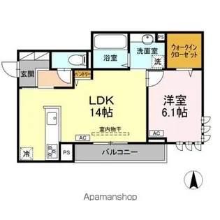 セレスティア開成 A棟【3階】の間取り