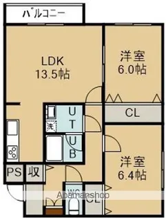 ボヌール・ピエス【4階】の間取り