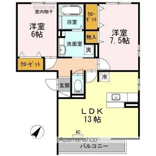 オッツ春日【3階】の間取り