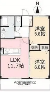 フォブール桜【102号室】の間取り