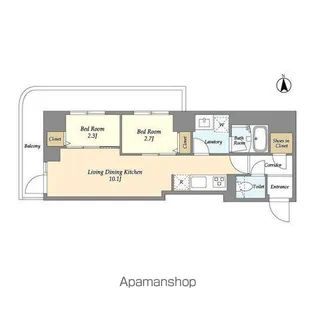 ドゥーエ尾久【2階】の間取り