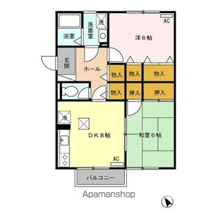 ロイスライブ N【1階】の間取り