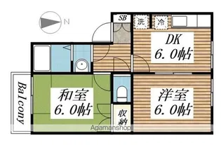 ベルレージュ鹿野【2階】の間取り