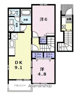 アップロードA【2階】の間取り