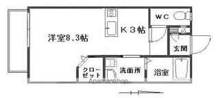 メゾンやよい【1階】の間取り