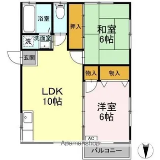 ローズハイツ【202号室】の間取り