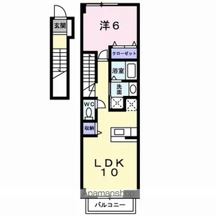 サンピアス 江川【2階】の間取り
