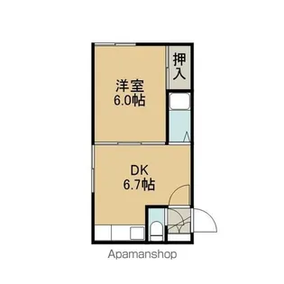 コーポラスヒサヤ【202号室】の間取り