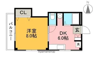 ハイツ南万々【3階】の間取り