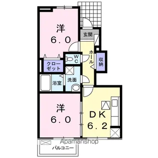 カーサ・ヴェルデ【1階】の間取り