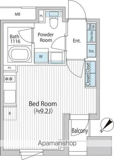 バウスフラッツ日本橋浜町【7階】の間取り