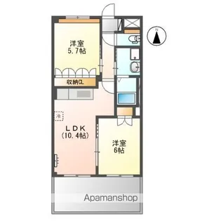 シャンピア希【1階】の間取り