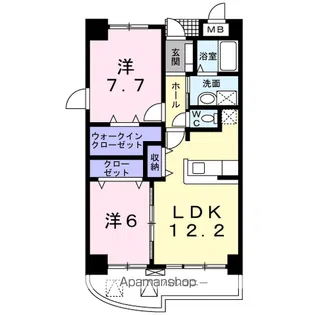 ジェルメ・アンジュ【3階】の間取り