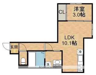 イオ・リアン日野【103号室】の間取り